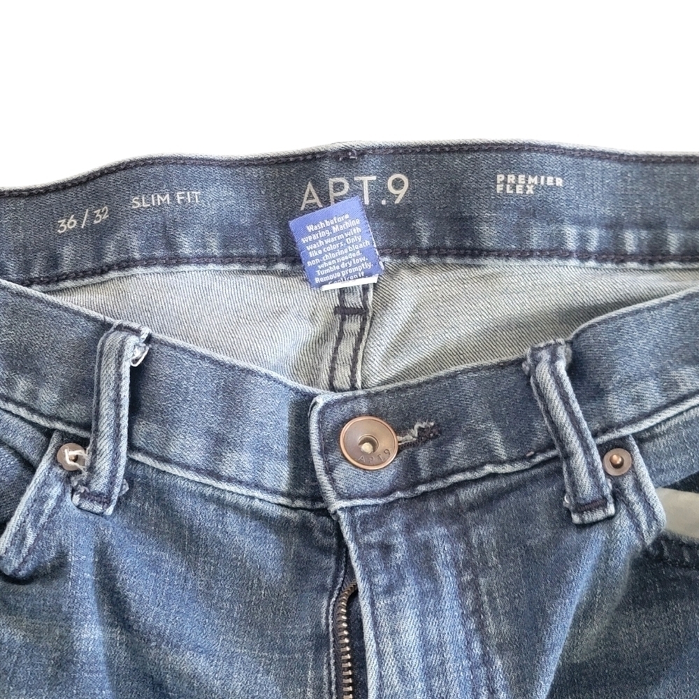 Apt 9 Men's Premier Flex Slim Fit Jeans Size 36/32 - Picture 2 of 7